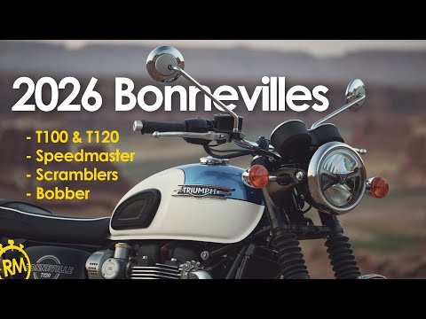 2026 Triumph Bonneville Range - T100, T120, Bobber, Speedmaster, Scrambler 900 & 1200