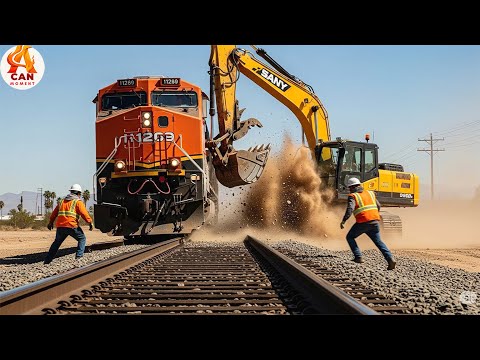 Biggest Train Collisions and Mistakes Caught On Camera - Best of Month #145
