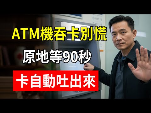 ATM吞卡不用跑櫃檯！原地等90秒再輸密碼，卡自動吐出來！#銀行卡被吞 #90秒法則 #真知生活 #老林ATM吞卡
