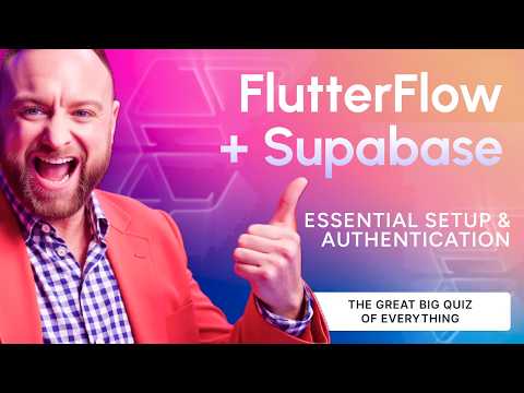 Supabase Setup (Database & Auth) in FlutterFlow | The Great Big Quiz of Everything | Tutorial Part 1
