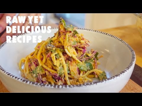A Great Raw Zucchini Pasta For Getting into Raw Cooking
