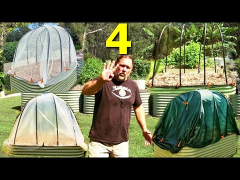 4 Cheap & EASY to Make Raised Garden Bed COVERS