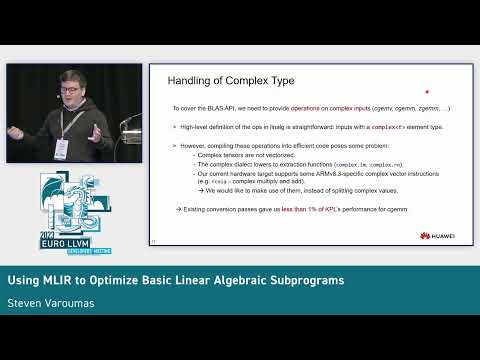 2023 EuroLLVM - Using MLIR to Optimize Basic Linear Algebraic Subprograms