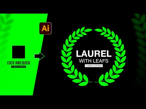 Laurel Wreath Design in Adobe Illustrator | Leaf Brush I Adobe Illustrator