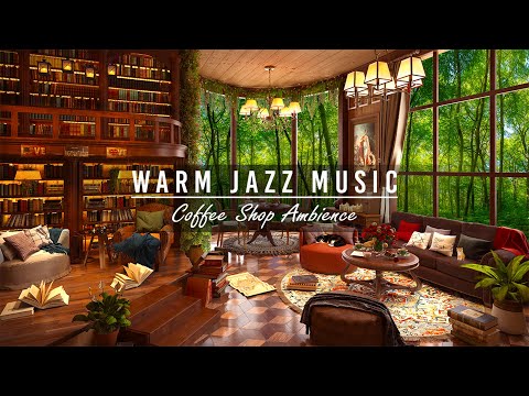 Warm Jazz Music for Studying, Unwind in Cafe Shop Ambience ☕ Relaxing Jazz Instrumental Music