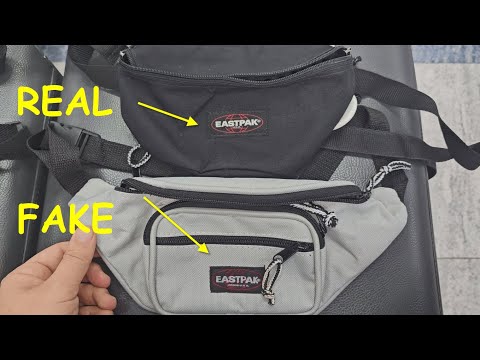 Eastpak hip pack real vs. fake. How to spot fake Eastpak fanny pack marsupial bag