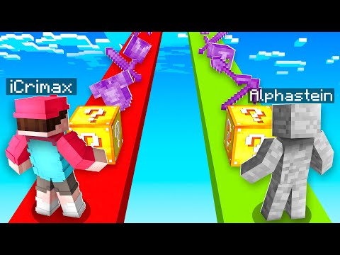 ICRIMAX vs ALPHASTEIN in LUCKY BLOCK RACE! (Minecraft)