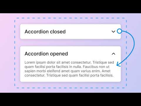 How to create an interactive accordion component in Figma | Figma UI 2025 |