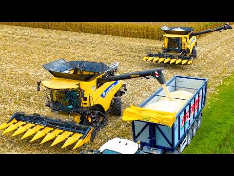CORN HARVEST COMPILATION NEW HOLLAND JOHN DEERE FENDT CASE IH