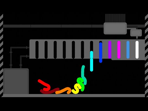 The Worm Factory - Survival Worm Race in Algodoo