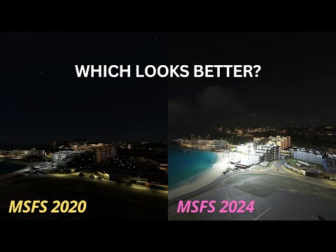 Which Looks Better at Night? MSFS 2024 vs MSFS 2020 Full Flight