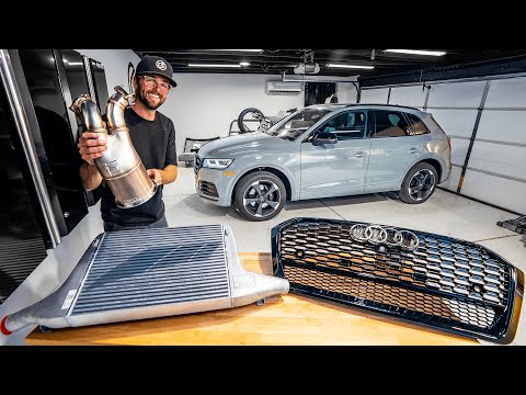Audi SQ5 Downpipe Sounds Wicked! Much Louder, RS Grille + Massive Intercooler Install