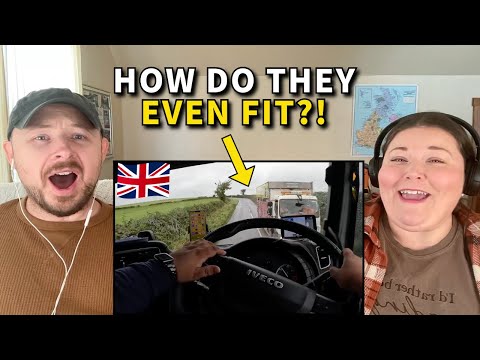 Americans React: HGV Driving on England’s Narrow Country Roads! 🤯