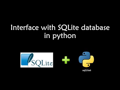 Interface with SQLite database in python