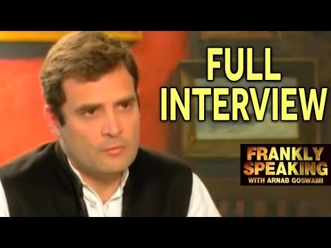 Frankly Speaking With Rahul Gandhi - Full Interview | Arnab Goswami Exclusive Interview