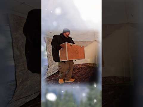 Winter Camping Hot Tent with Wood Burning Stove #camping #camp #winter