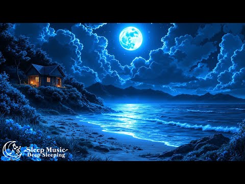 (No Ads) Sleep Music With Night Seascape • Fall Asleep In 5 Minutes • Releases Negative Energy