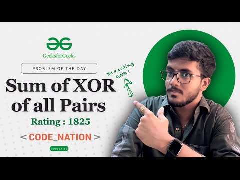 Sum of XOR of all Pairs | 🧑‍💻 C++, Java, Python | Bit Manipulation | T.C ➡️ O(n) | POTD | GFG