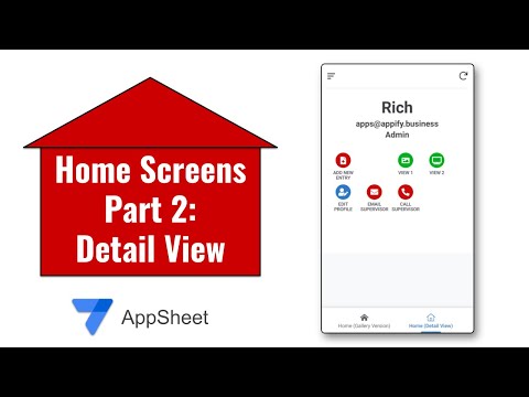 Home Screens in AppSheet Part 2: Detail View