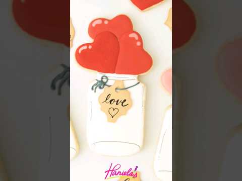 Mason Jar Cookies for Valentine's Day #shorts