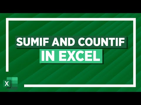 SUMIF and COUNTIF Tutorial in Excel