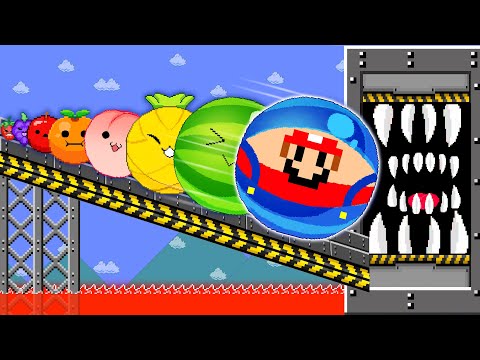 MARIO vs. Watermelon Game SUIKA Battle but It Marble Race SUIKA Watermelon Calamity