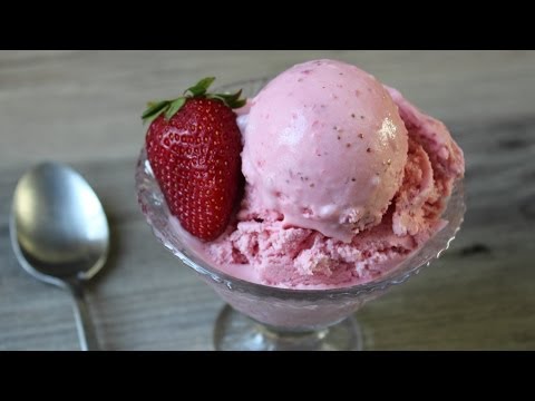 Strawberry Ice Cream -- Fast & Easy Strawberry Ice Cream - Eggless Ice Cream Recipe