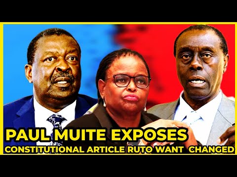 LAWYER PAUL MUITE LEAKS: This Is the Key Constitution Chapter Ruto & Mudavadi Wants Removed!