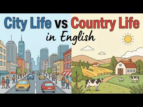 Talking About City Life & Country Life in English | Easy English Podcast