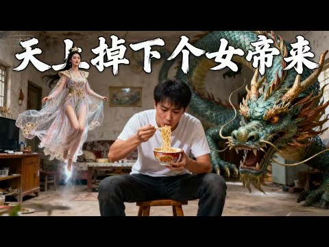 Poor guy eating noodles meets time-traveling empress! She throws gold to marry him!