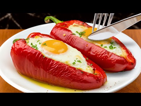 Better than in a restaurant! Easy Recipe for Stuffed Peppers with Eggs in 15 Minutes!