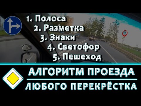 Algorithm for driving through any intersection (For the exam and beyond)