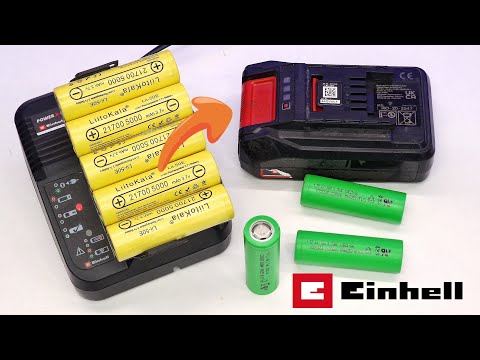 Einhell 2.5Ah Battery upgrade using LiitoKala 21700 5000mAh LiIon Cells