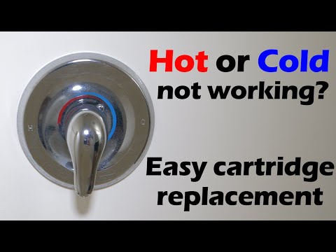 Fix shower faucet that is only hot or cold. Valve cartridge replacement.
