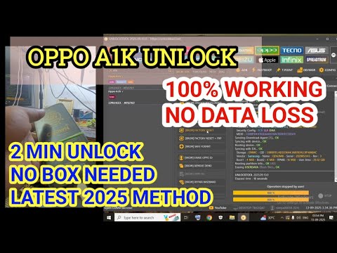 OPPO A1K Pattern Unlock | Unlock Tool Method | 100% Working 🔓