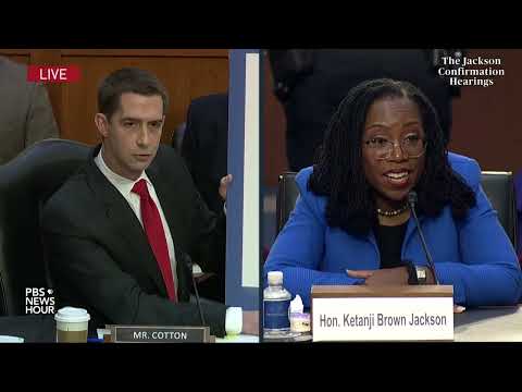 WATCH: Sen. Cotton questions Jackson on past representation of Guantanamo Bay detainees