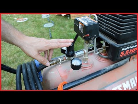 Sears Craftsman Air Compressor Repair  - Leaky Regulator Control