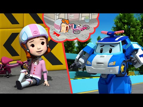 骑自行车的方法│变形警车珀利安全篇动画合集│儿童安全教育│开心地骑自行车吧！│儿童动画│变形警车珀利TV