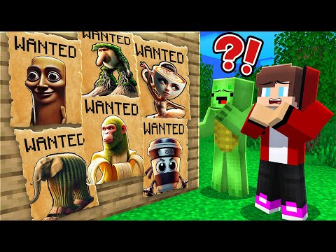 JJ and Mikey Wanted ALL ITALLIAN ANIMALS at Night in Minecraft Maizen!