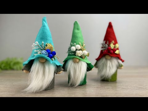 Fairytale gnome from a roll. Easy and fast without sewing!