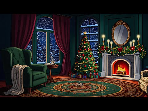 🎄 1930s Oldies Playing in Another Room on a Calm Winter Christmas Night