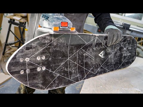 Amazing woodworking process!! making strong wooden skateboard