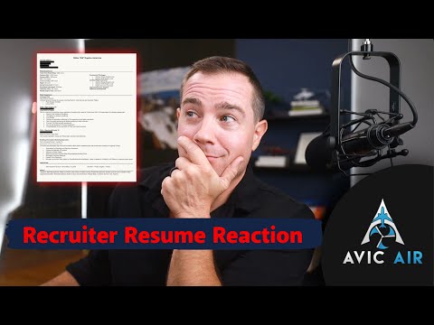 Recruiter Resume Reaction to Pilot Resume - 1