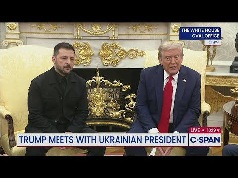 President Trump & Ukrainian President Zelensky Meet in Oval Office