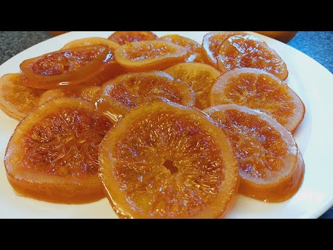 NARANJA CONFITADA O ESCARCHADA FÁCIL Y RÁPIDA