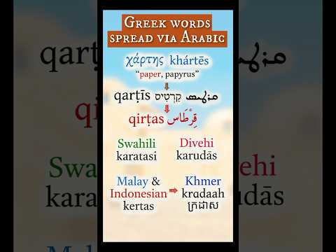 Greek words spread through Aramaic & Arabic
