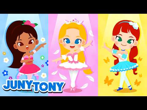Ballerina Princesses 🩰💖 | Princess Songs for Kids | Compilation | JunyTony