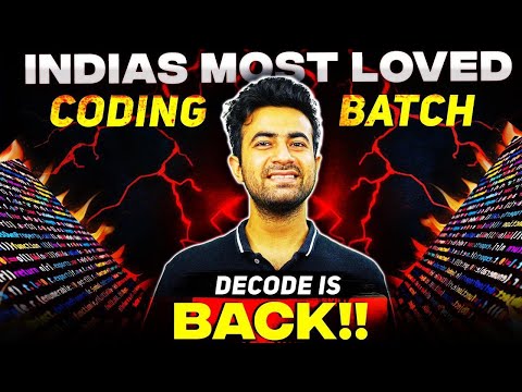 Launching Decode Batch!!! The Ultimate Coding Course!! 🤯  🚀ft. Raghav Garg #dsa  #collegewallah #pw