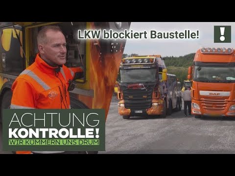 "Mitten in der Baustelle!" ⚠️ LKW bleibt liegen und BEHINDERT Bauarbeiten | Achtung Kontrolle