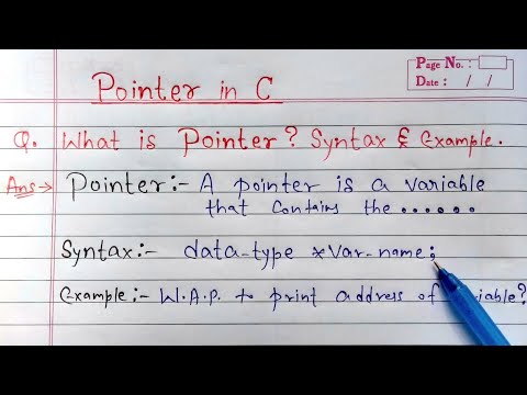 Pointer in C programming | pointer example in c | Learn Coding